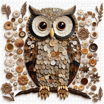Botón Owl Jigsaw Puzzle 1000 piezas